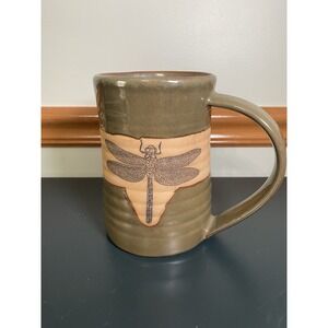 Always Azul Pottery Large Mug Green Dragonflies Dragonfly Colorado